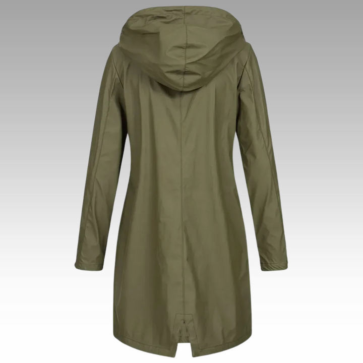 Katia - Chaqueta Capucha Impermeable Larga