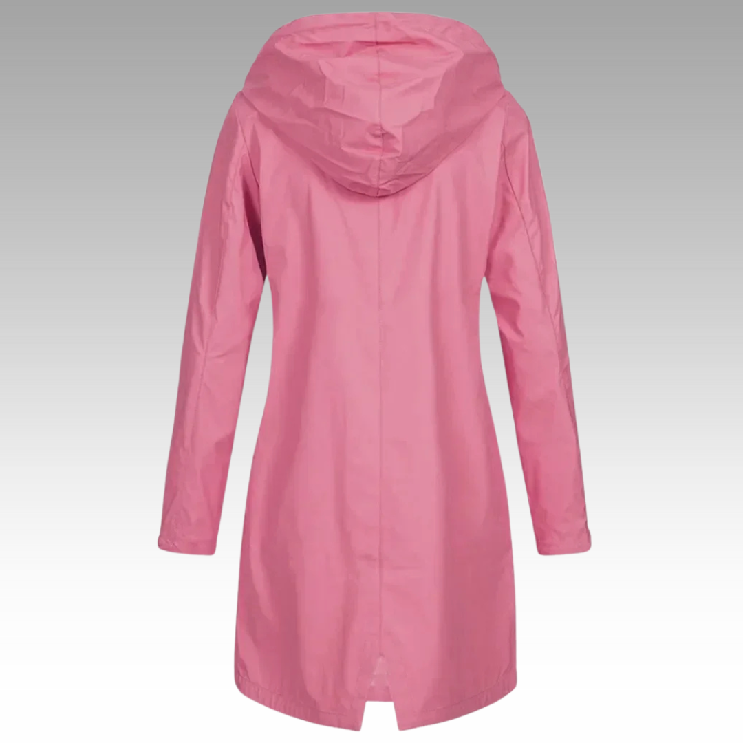 Katia - Chaqueta Capucha Impermeable Larga