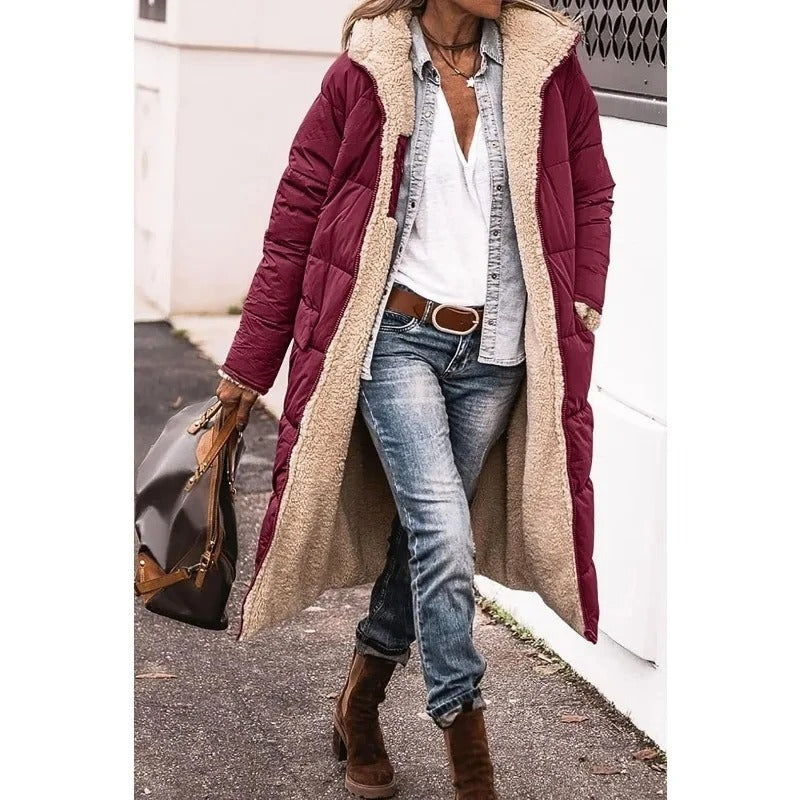 Melisa - Chaqueta Capucha Acolchada Larga