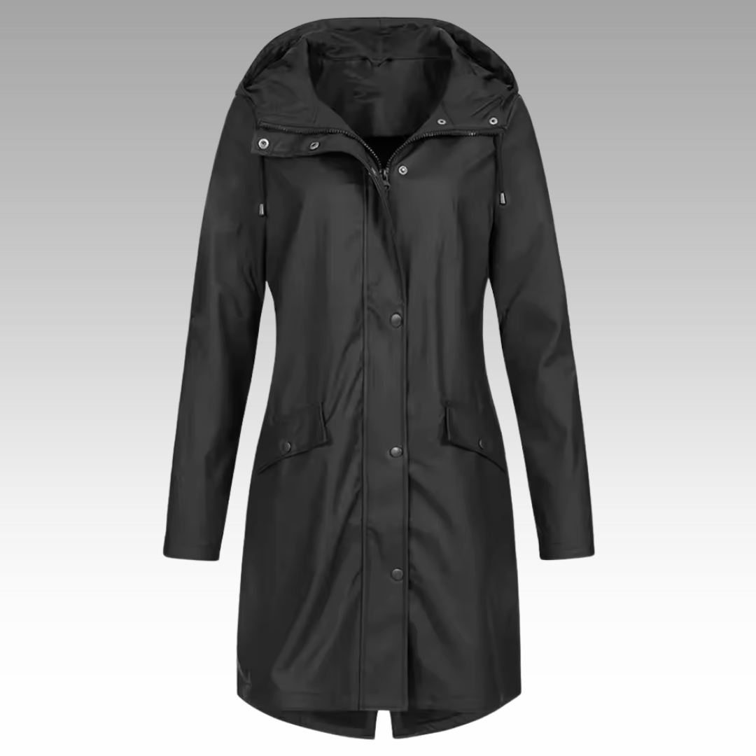 Katia - Chaqueta Capucha Impermeable Larga