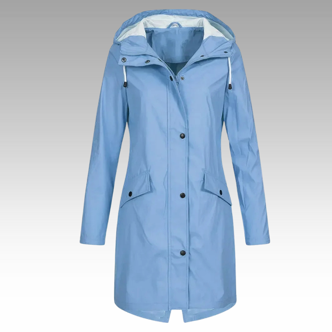 Katia - Chaqueta Capucha Impermeable Larga
