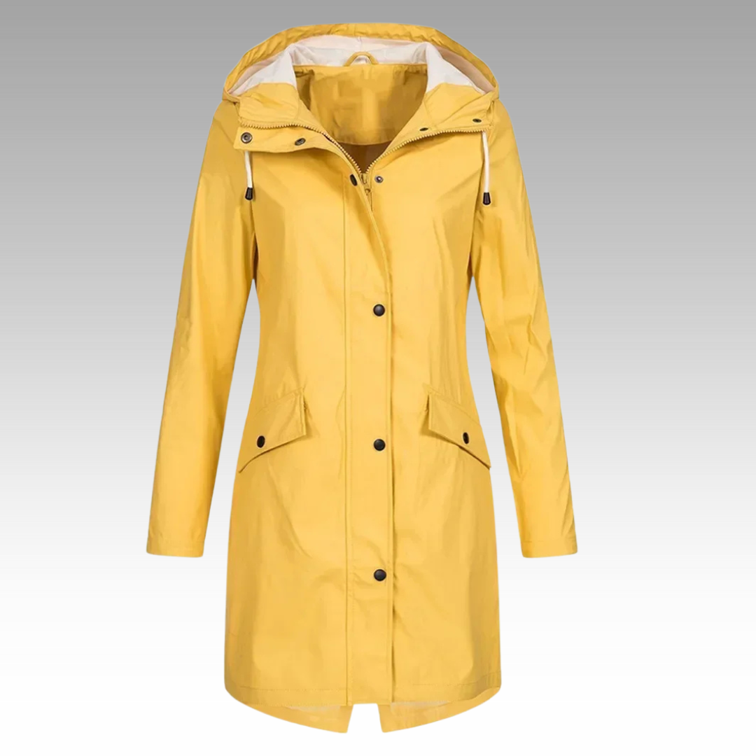 Katia - Chaqueta Capucha Impermeable Larga