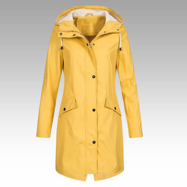 Katia - Chaqueta Capucha Impermeable Larga