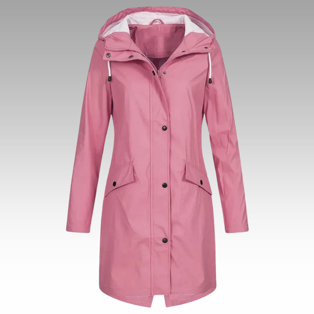 Katia - Chaqueta Capucha Impermeable Larga