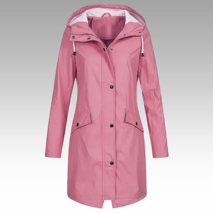 Katia - Chaqueta Capucha Impermeable Larga