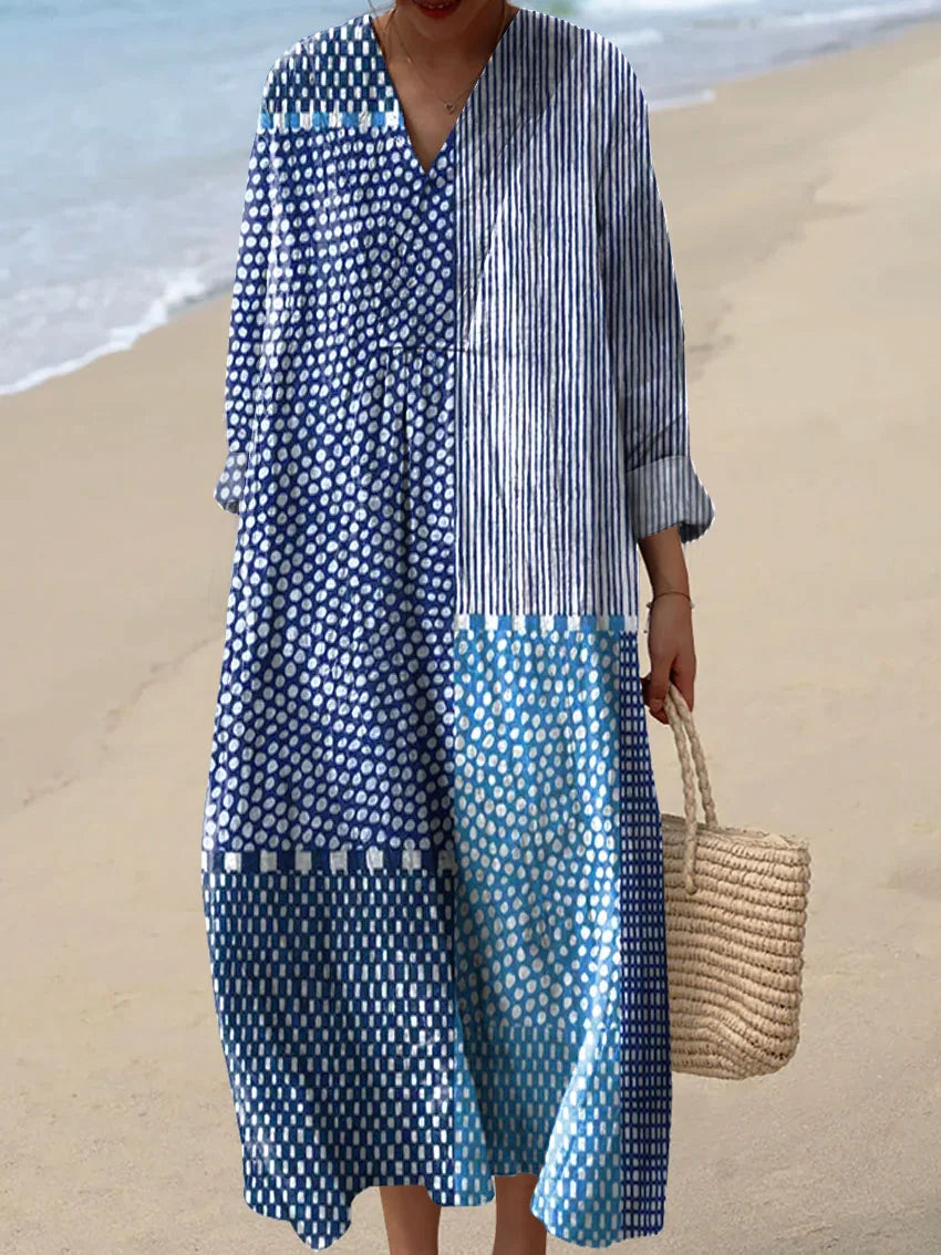 Ana - Vestido Lunares y Rayas Boho
