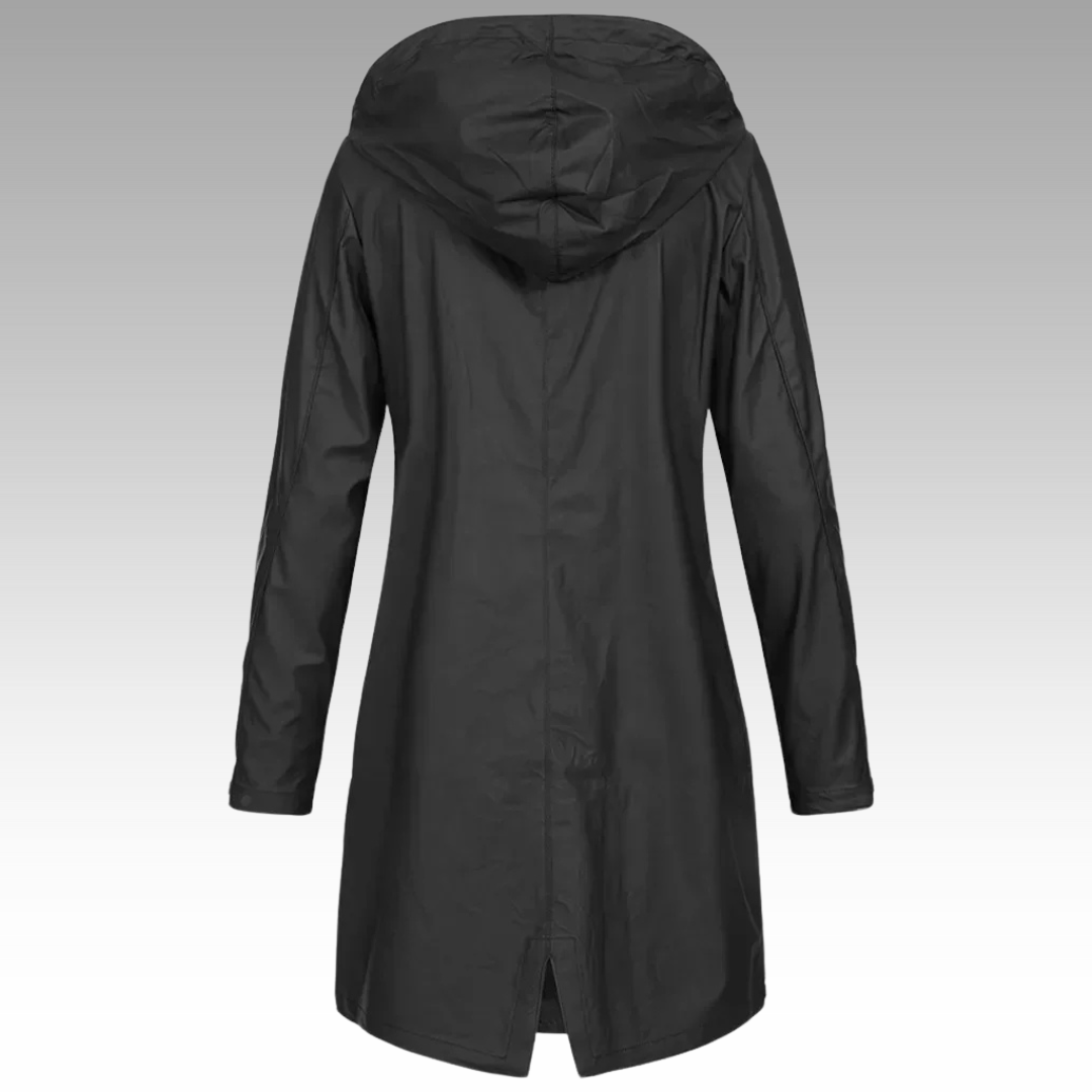 Katia - Chaqueta Capucha Impermeable Larga