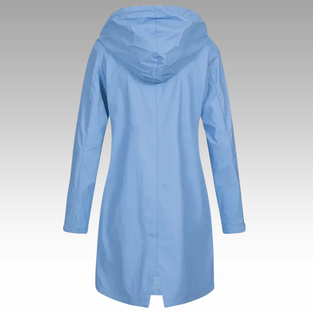 Katia - Chaqueta Capucha Impermeable Larga