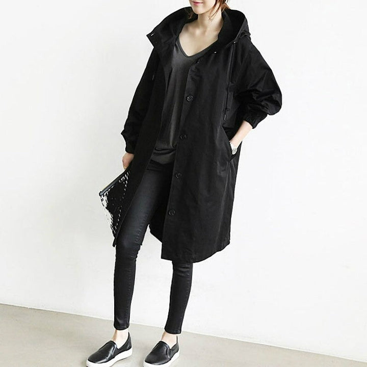 Cintia - Gabardina Larga Capucha Oversize