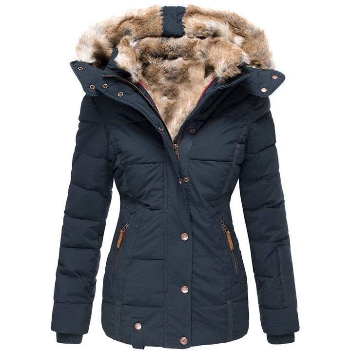 Clarisa - Parka Acolchada Capucha Piel