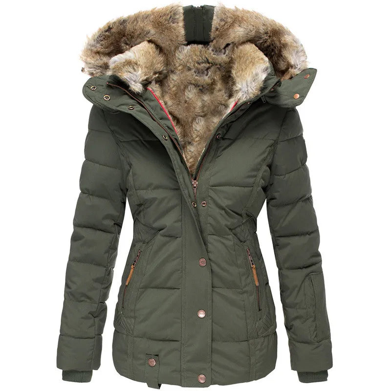 Clarisa - Parka Acolchada Capucha Piel