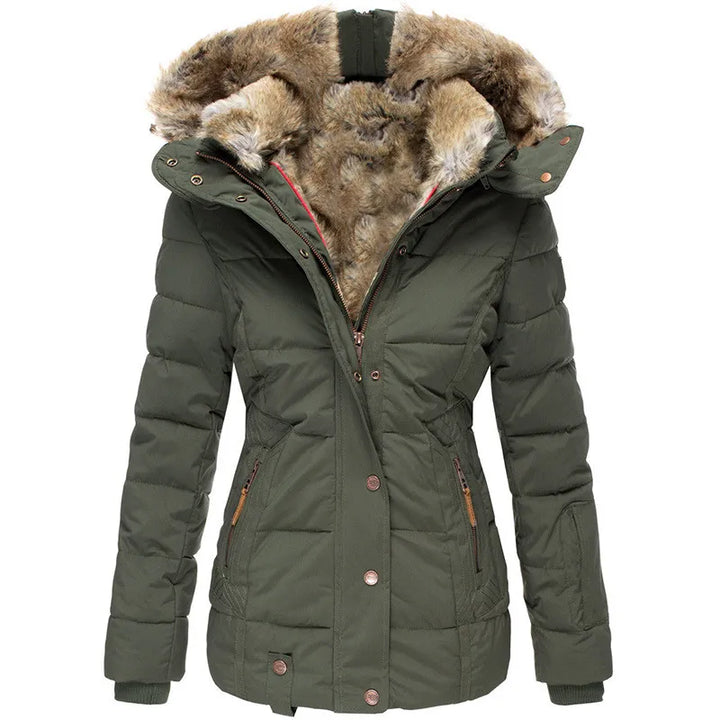 Clarisa - Parka Acolchada Capucha Piel