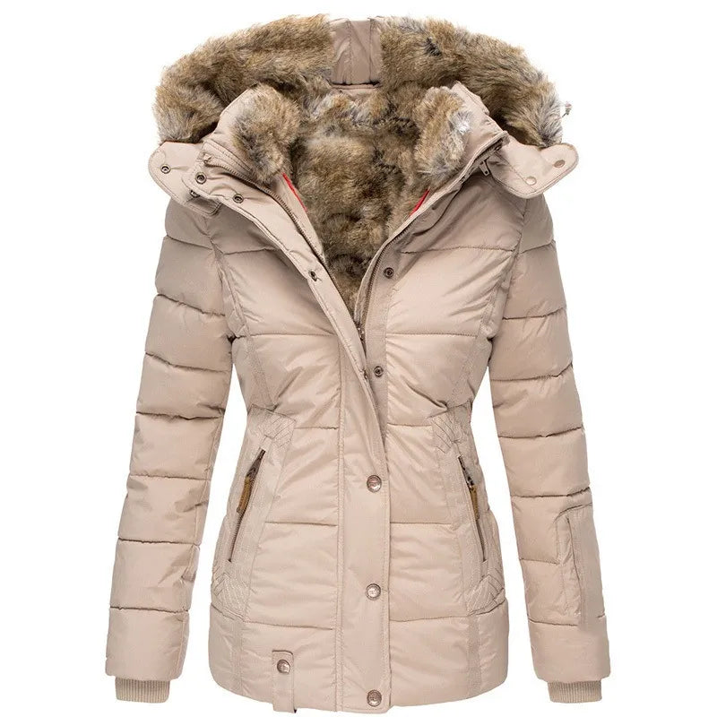 Clarisa - Parka Acolchada Capucha Piel