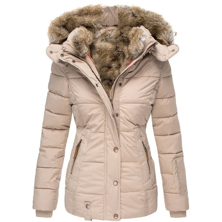 Clarisa - Parka Acolchada Capucha Piel