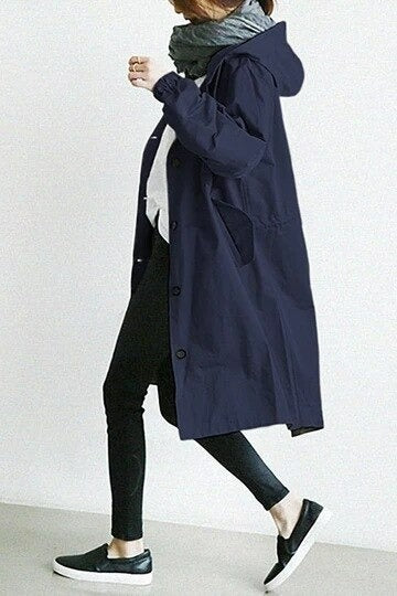 Cintia - Gabardina Larga Capucha Oversize