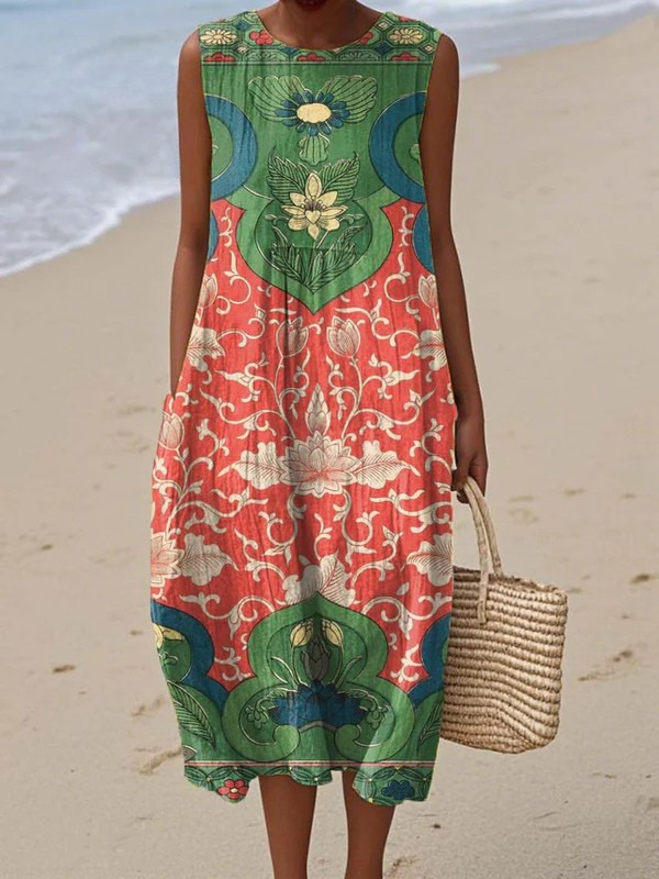 Inocencia - Vestido Midi Florales Orientales