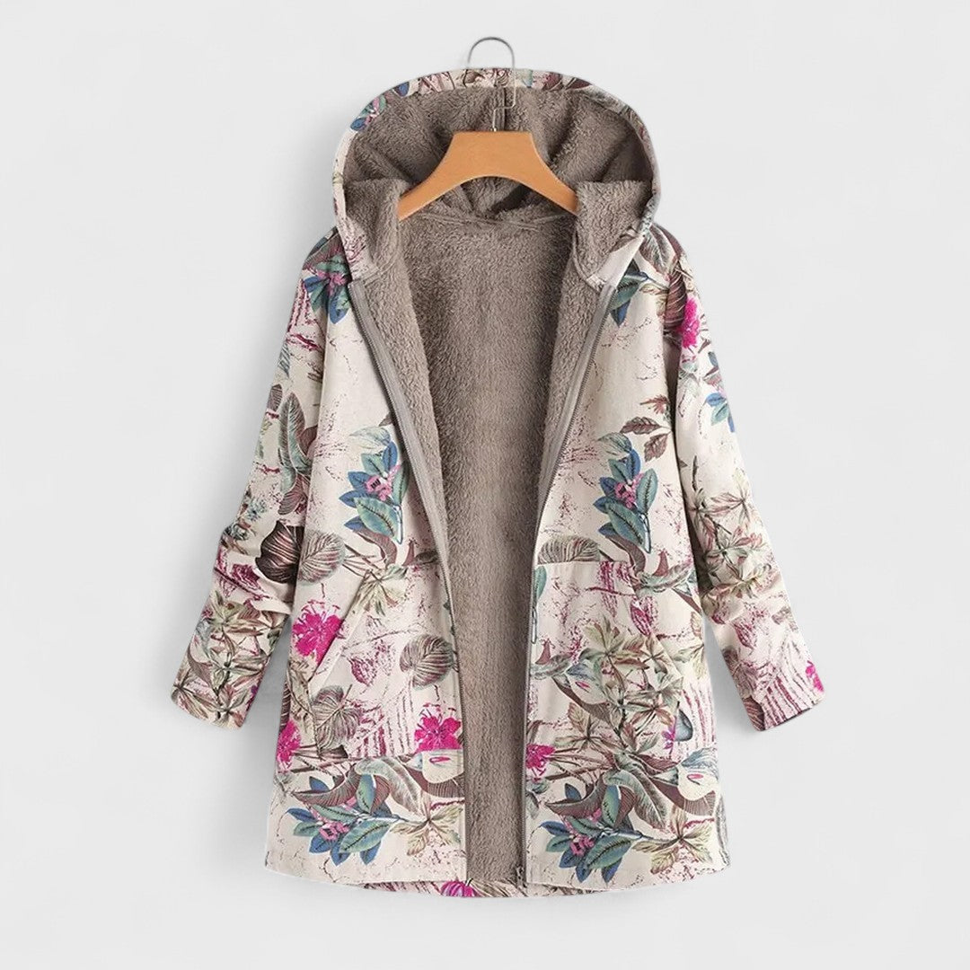 Jenny - Parka Estampado Floral Capucha
