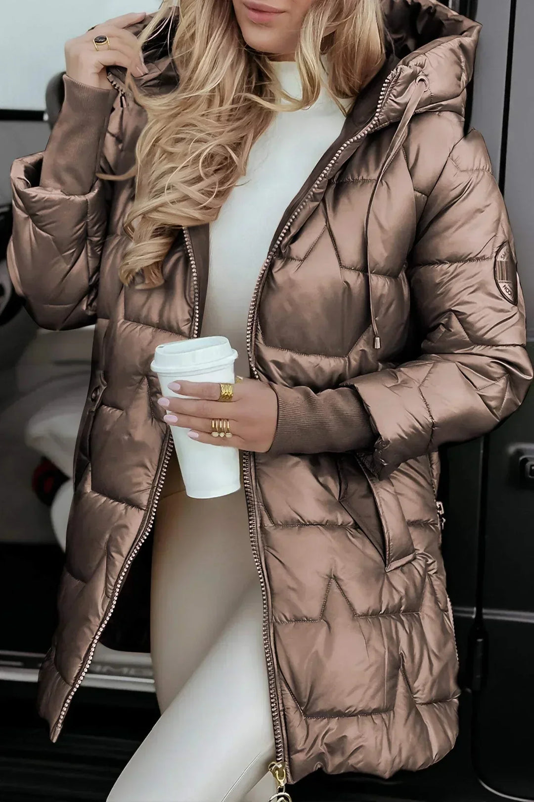 Bruna - Parka Acolchada Efecto Satinado