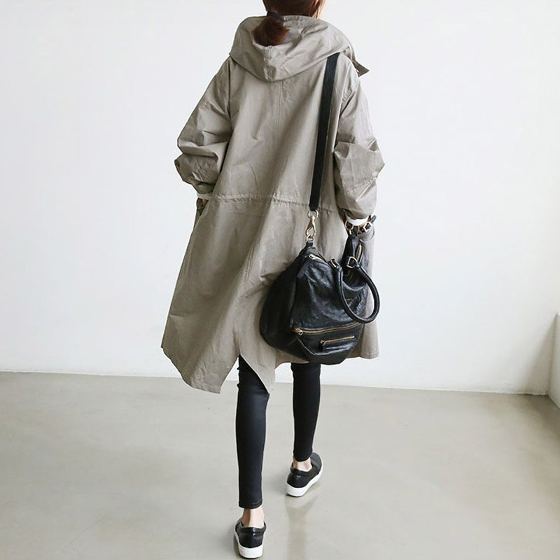 Cintia - Gabardina Larga Capucha Oversize