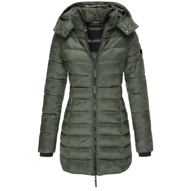 Felisa - Chaqueta Abajo Larga Capucha