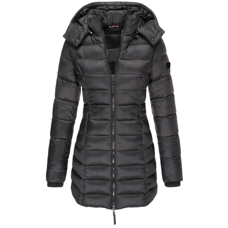 Felisa - Chaqueta Abajo Larga Capucha
